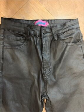 Edikted Black Coated Skinny Pants